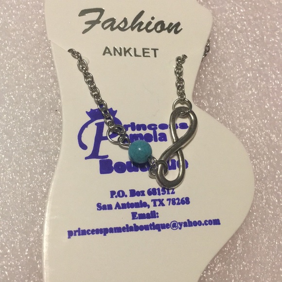 Infinity Symbol Silver tone Ankle Bracelet - Picture 4 of 5